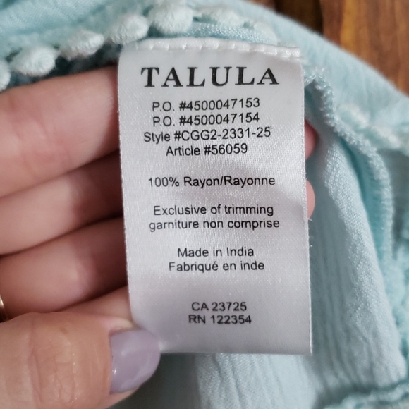 Talula crop camisole, mint green with detailing - Picture 3 of 5